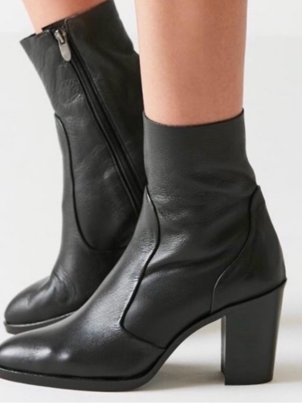 Crosswalk Urban outfitters Women's Black Leather Boots